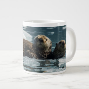 Sea Otter Family Large Coffee Mug