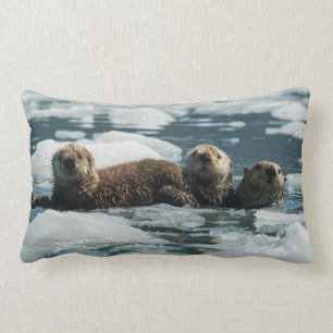 Sea Otter Family Lumbar Cushion