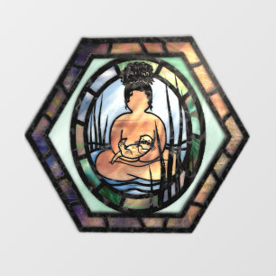 Sea Otter Goddess Window Cling