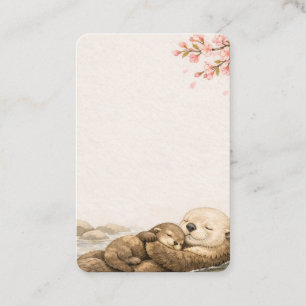 Sea Otter Japanese Landscape Business Card