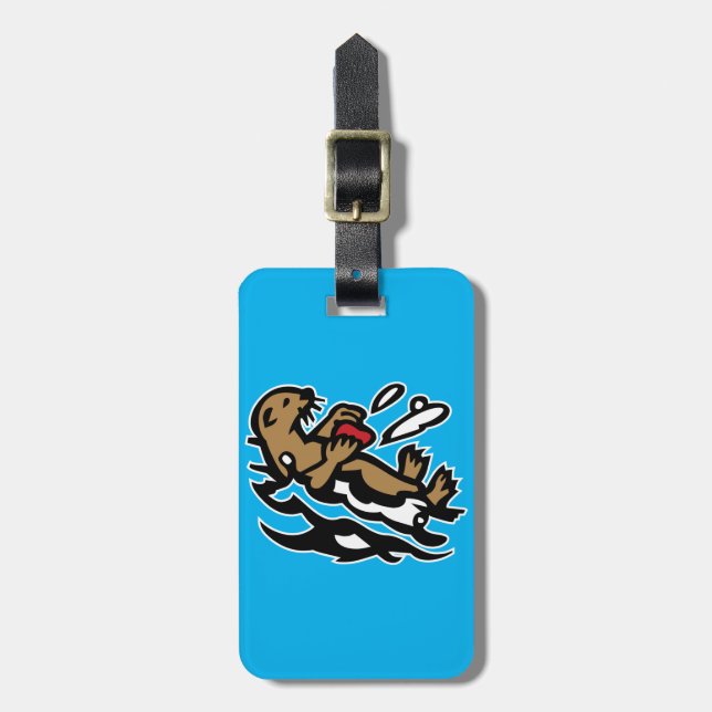 Sea otter luggage tag (Front Vertical)