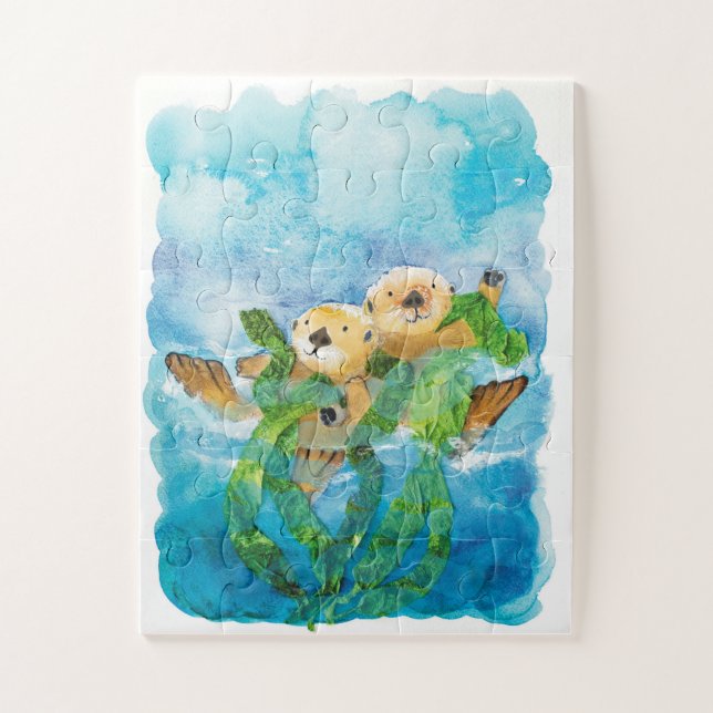 Sea Otter Puzzle for Kids (Vertical)