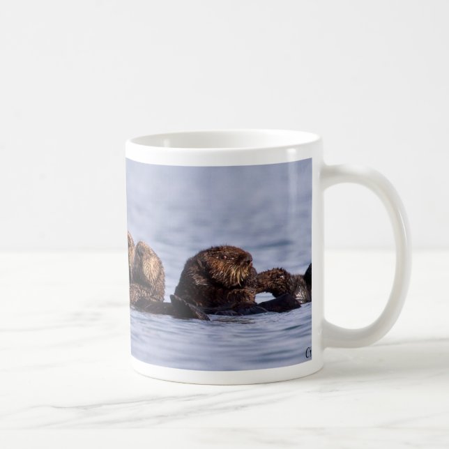 Sea Otter Raft Coffee Mug (Right)