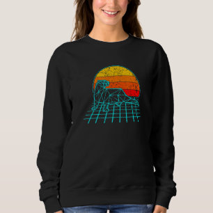 Sea Otter Retrowave Vaporwave Otter Marine Biologi Sweatshirt