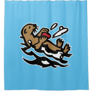 Sea otter shower curtain