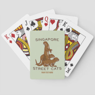 Sea Otter Singapore Street Cats Playing Cards