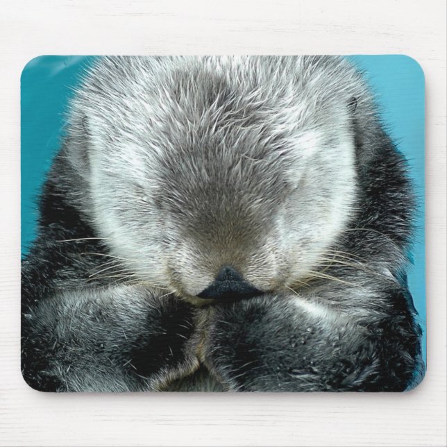 Sea Otter Snoozing Mouse Pad (Front)