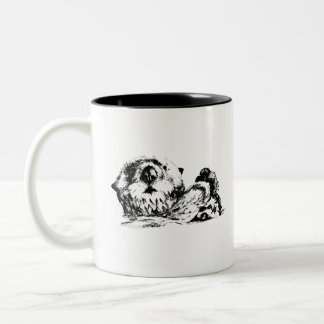 Sea otter Two-Tone coffee mug