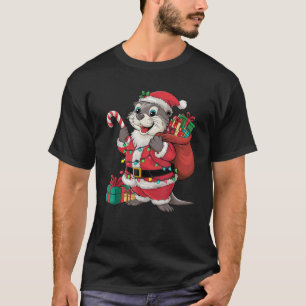 Sea Otter Xmas Lighting Santa Sea Otter Christmas  T-Shirt