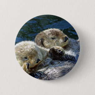 Sea-otters 6 Cm Round Badge