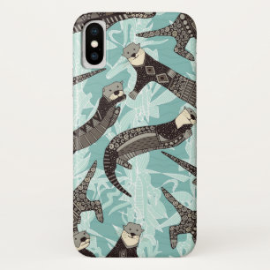 sea otters blue iPhone x case