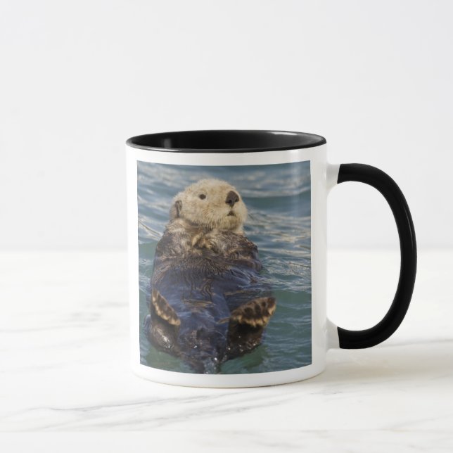 Sea otters play on icebergs at Surprise Inlet Mug (Right)
