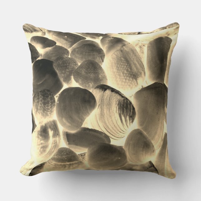 Sea oyster shell, colours changed to beige cushion (Front)