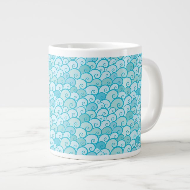 Sea Pattern Large Coffee Mug (Front Right)
