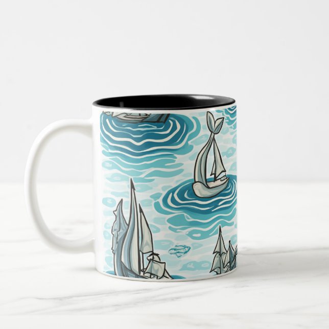 Sea pattern Mug (Left)