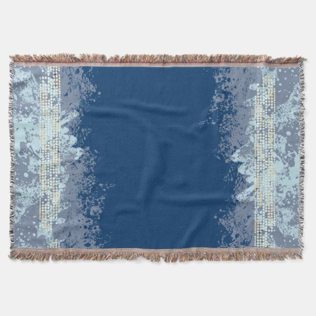 Sea patterned beach toned pattern throw blanket (Front)