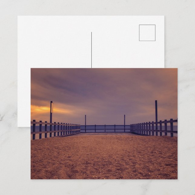 Sea pier deck postcard (Front/Back)