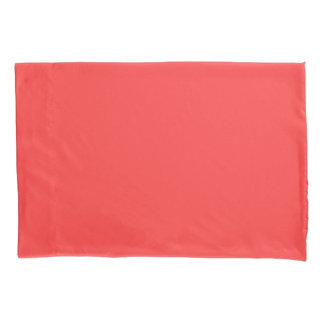 Sea Pink Coral colour Easily Customise This Pillowcase (Front-Left)
