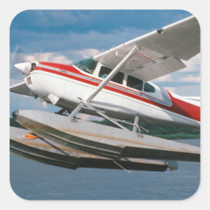 Sea Plane Taking Off, Victoria Falls, Zimbabwe Square Sticker