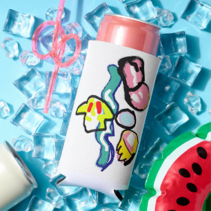 Sea play jellyfish and fish seltzer can cooler