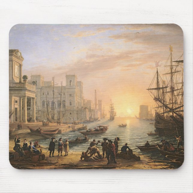 Sea Port at Sunset, 1639 Mouse Pad (Front)