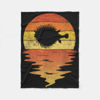 Sea Pufferfish Shirt Retro Sunset 70s Vintage Puff