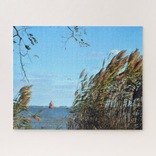 Sea Reeds and Lighthouse Jigsaw Puzzle