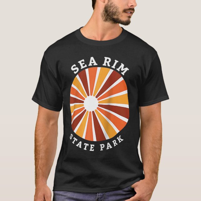 Sea Rim State Park Texas TX Sunburst Vacation Souv T-Shirt (Front)
