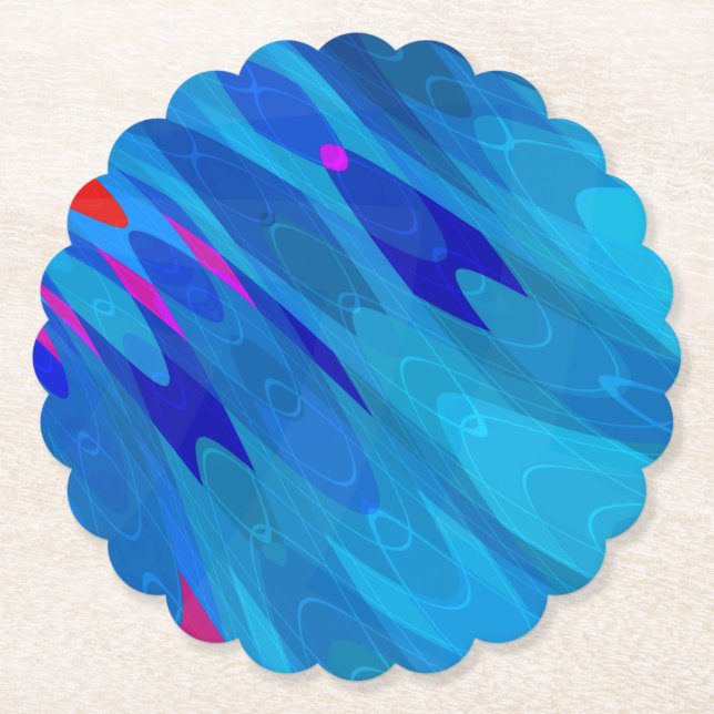 Sea Ripple Paper Coaster (Front)