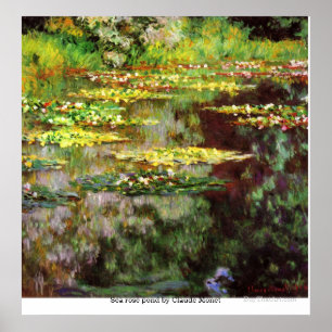 Sea rose pond by Claude Monet Poster
