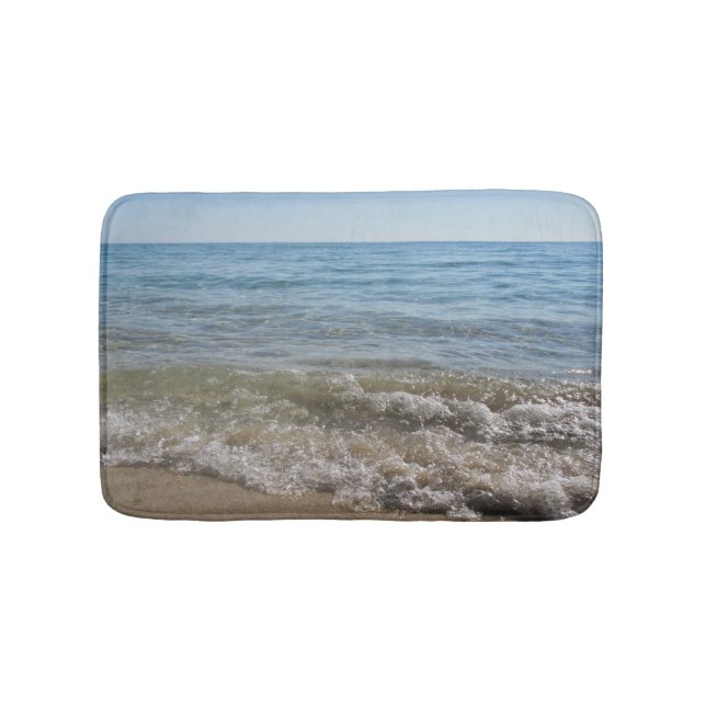 Sea & Sand Beach Waves   Bath Mat (Front)