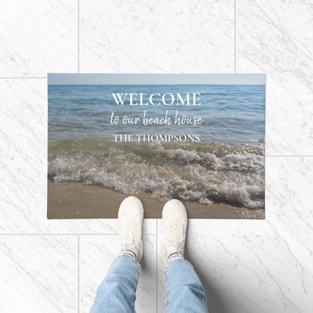 Sea & Sand Beach Waves Beach House Doormat (Indoor)