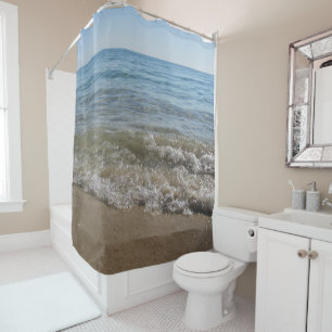 Sea & Sand Beach Waves Shower Curtain