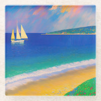 Sea Scape 09 "Yacht in the bay"
