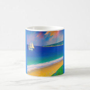 Sea Scape 09 "Yatch in the bay" Coffee Mug