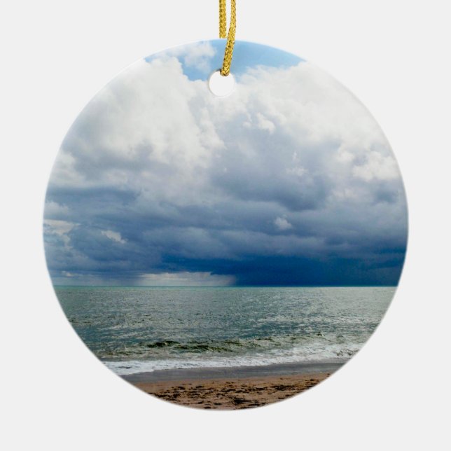 Sea Scape Ceramic Ornament (Front)