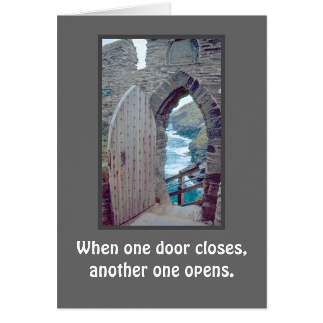 Sea Seen Through Open Rustic Door/When One Door Cl (Front)