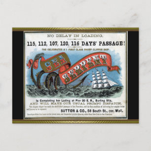 Sea Serpent Clipper Sailing Postcard