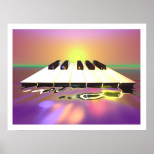 Sea Sharp Piano Keys Poster