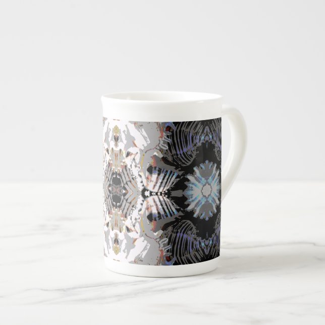 Sea Shell Abstract Pattern Bone China Mug (Front Right)