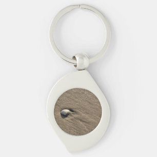 Sea shell at the beach key ring
