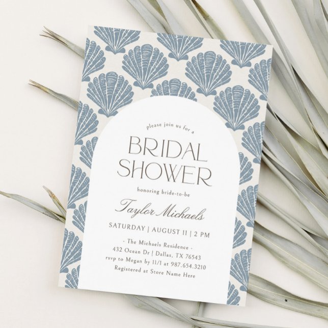 Sea Shell Beach Bridal Shower Invitation (Creator Uploaded)