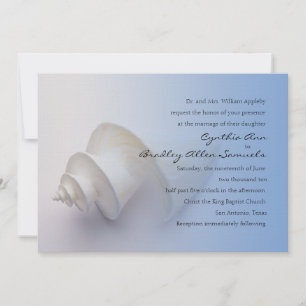 Sea Shell Blue Invitation