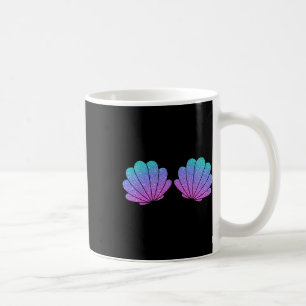 Sea Shell Bra Mermaid Birthday Beach Party Hallowe Coffee Mug