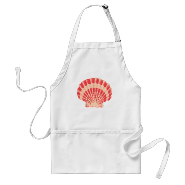 Sea shell - coral and peach standard apron (Front)