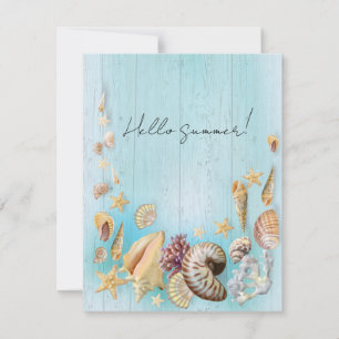 Sea shell holiday card