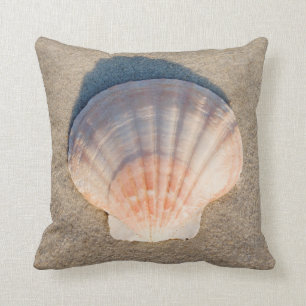 Sea Shell Laying On Sandy Beach Cushion