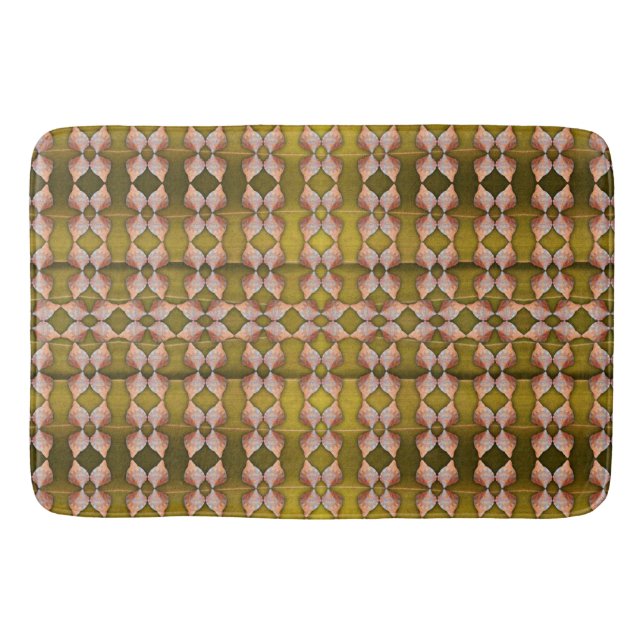 Sea Shell Pattern, Gold Bath Mat (Front)