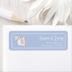 sea shell return address label