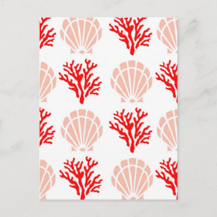 Sea Shells and Coral Postcard